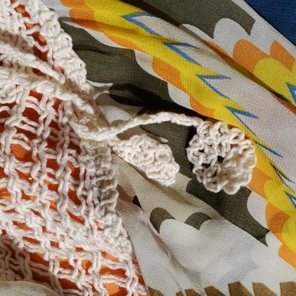 Umgee lacy boho sheer top L - Picture 11 of 11